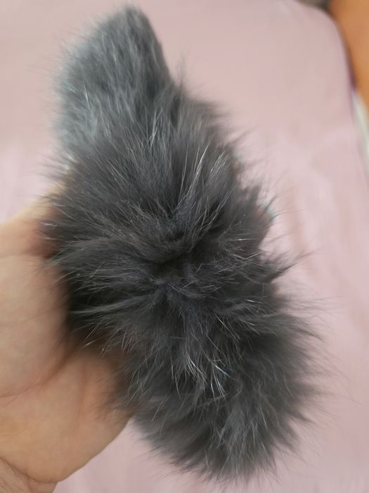 Guler din blăniță gri- 79 cm
