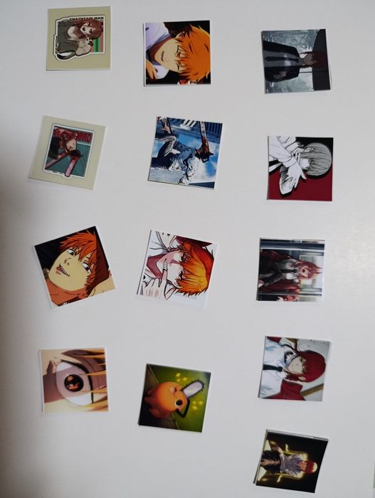 Аниме наклейки:Человек бензопила,Клинок рассекающий демонов 1шт1000сум