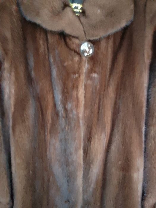 Шуба норка коричневая