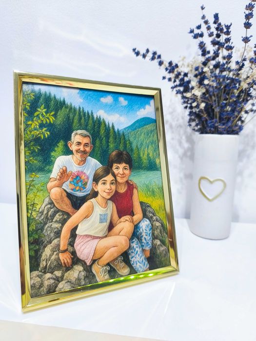 Cadou craciun caricatură in rama