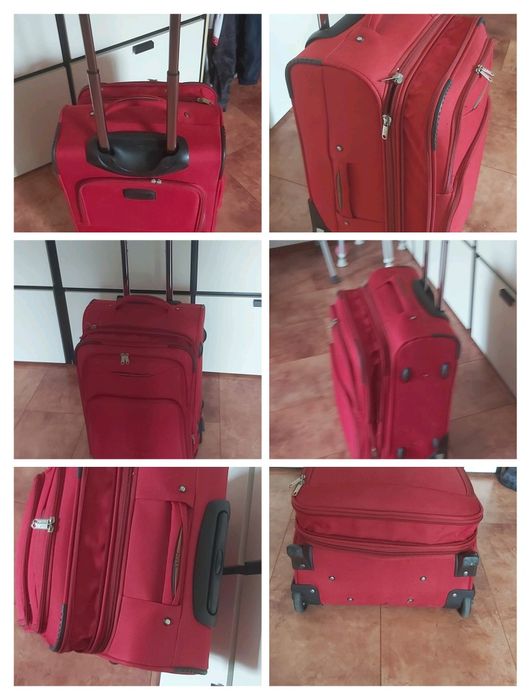 Valize trolere material textil și ABS