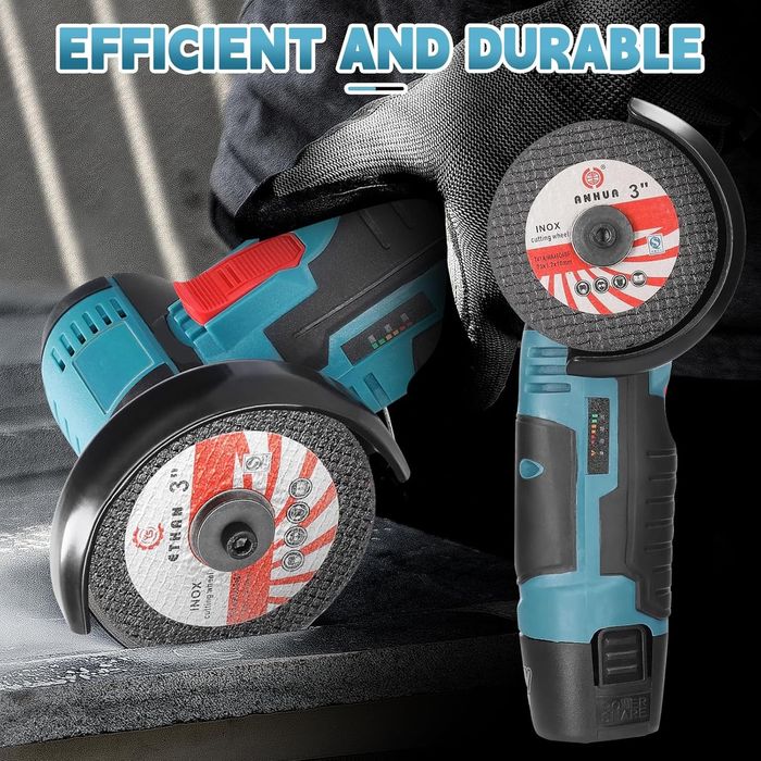 Мини Акумулаторен Ъглошлайф (Ръчна Шлайфмашина) с две батерии и кутия