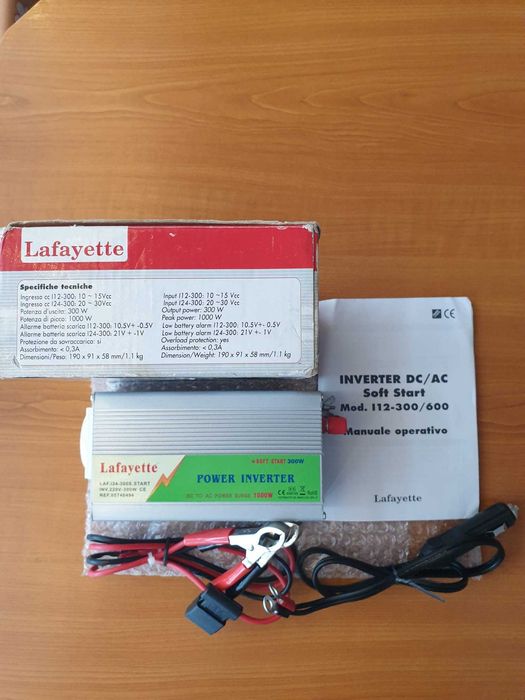 Vand invertor marca italiana Lafayette - 24V 300W - 220V