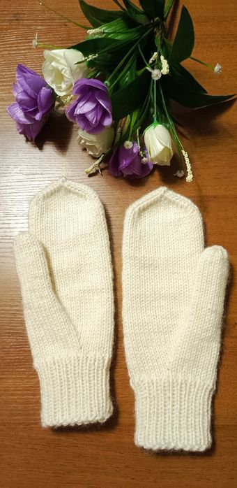 Вязаные перчатки. Чёрные и кофейные.