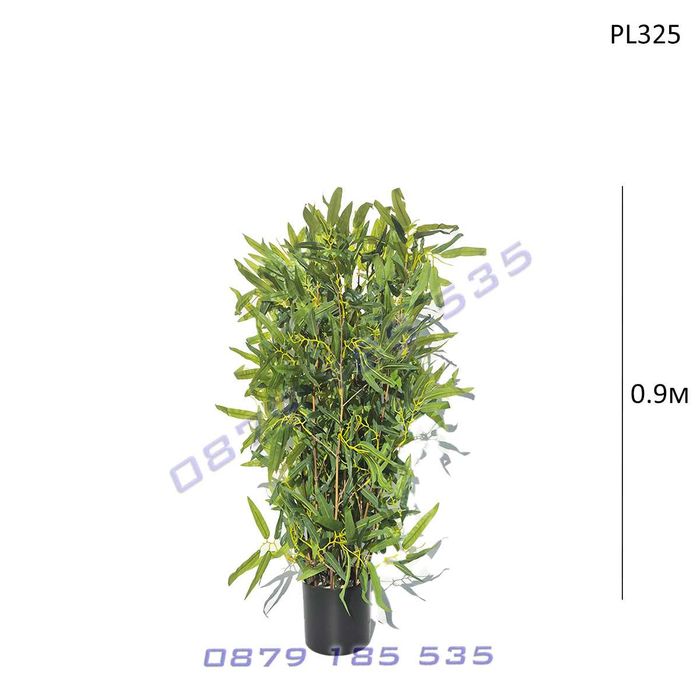 Изкуствен бамбук декорация саксия зелено растение интериор екзотично
