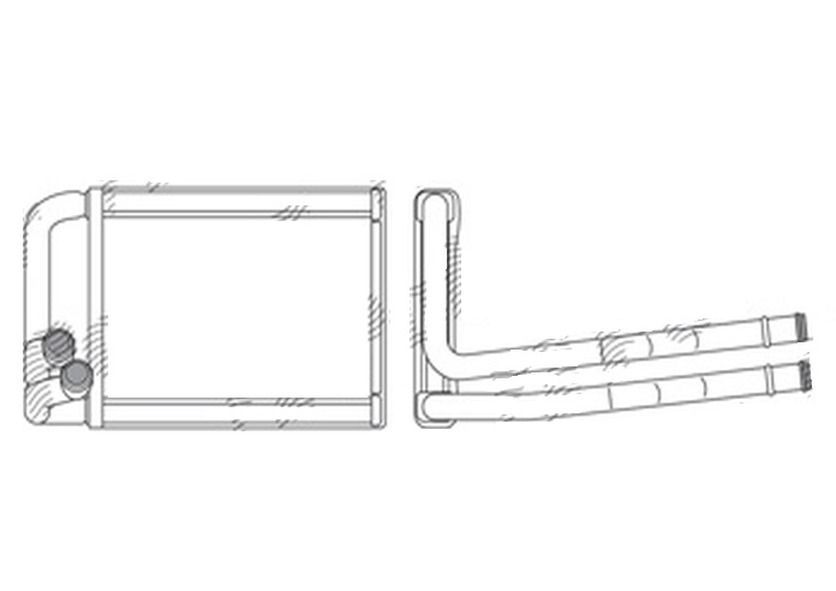 Radiator incalzire Kia Picanto 2011-2017, 190x121x20mm, Tipul radiatorului: fagure brazat, OE 971381Y000, SRLine