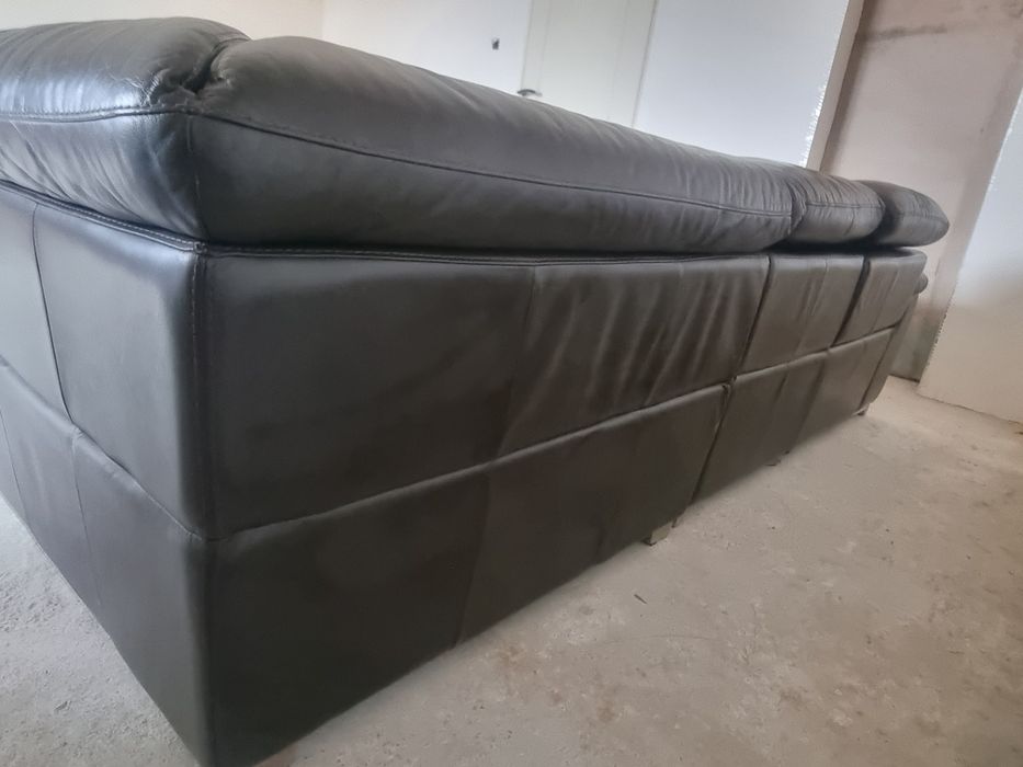 Canapea Coltar piele naturala cu recliner electric