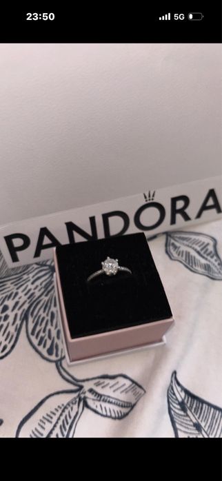 Inel Pandora original argint 925, mărime 53, cu piatra