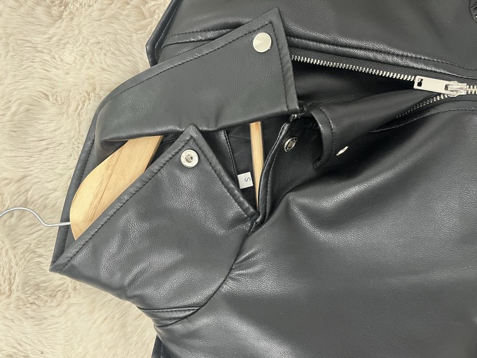 Черно кожено яке - изкуствена кожа