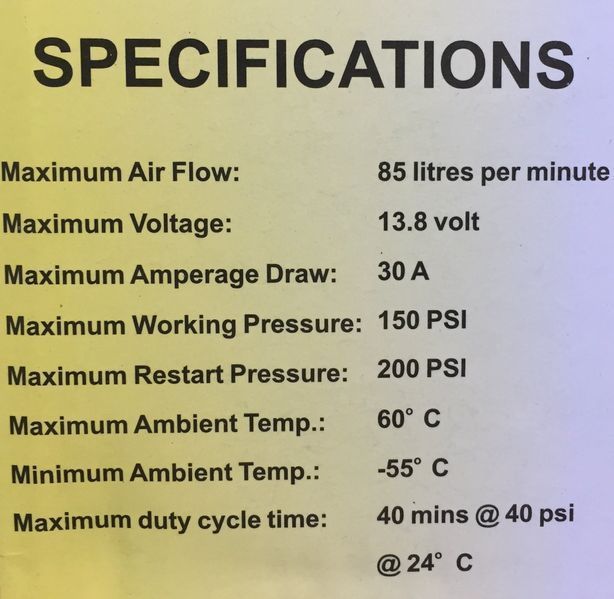 Компресор За Помпане На Гуми Двубутален Двуцилиндров Метален 12V 30A с