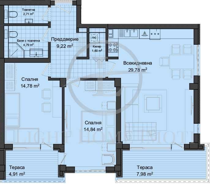 Продава се Тристаен апартамент в Пловдив, Гагарин - 130 кв.м за 970 €/кв.м - Снимка #2