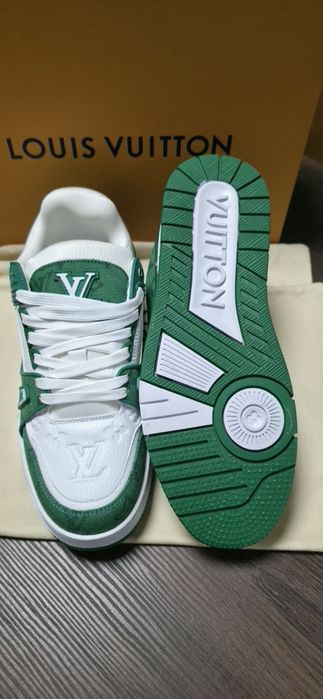 louis vuitton trainers.green,white