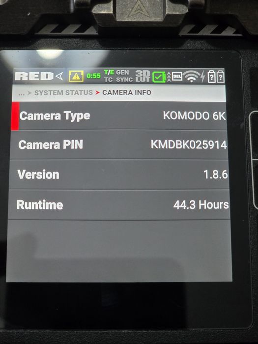 RED Komodo 6K 44 ore de functionare