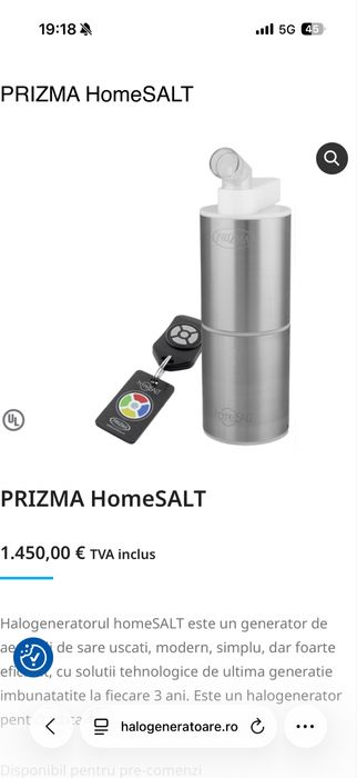 vand halogenerator Prizma cumparat acum doi ani