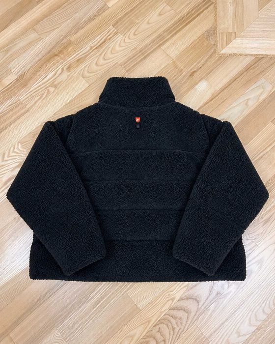 Jachetă Nike damă neagră, fleece Teddy Sherpa, Mărimea M
