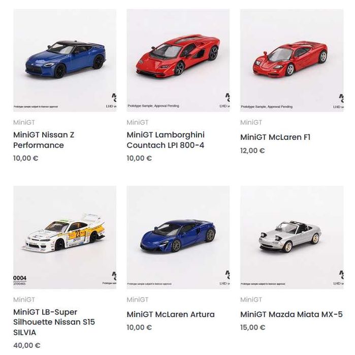 Matchbox, MiniGT, Sparky, Tarmac Works, Tomica, Welly (1:64 нови)