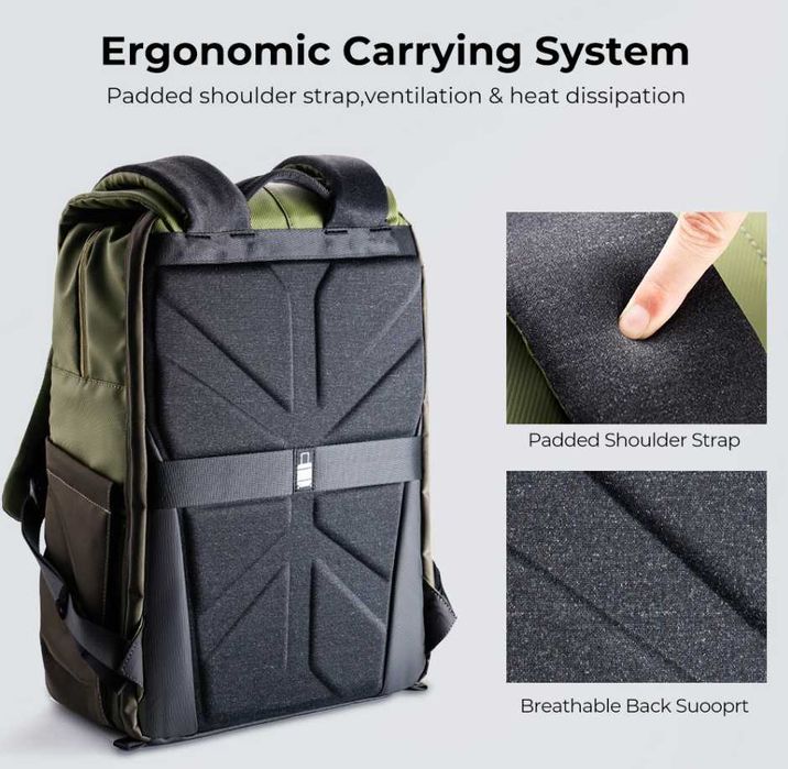 Голяма 20L професионална раница K&F Concept  за фотографско оборудване