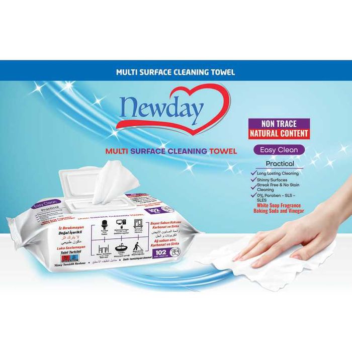 Универсални почистващи мокри кърпи Newday - 102 бр или цял КАШОН