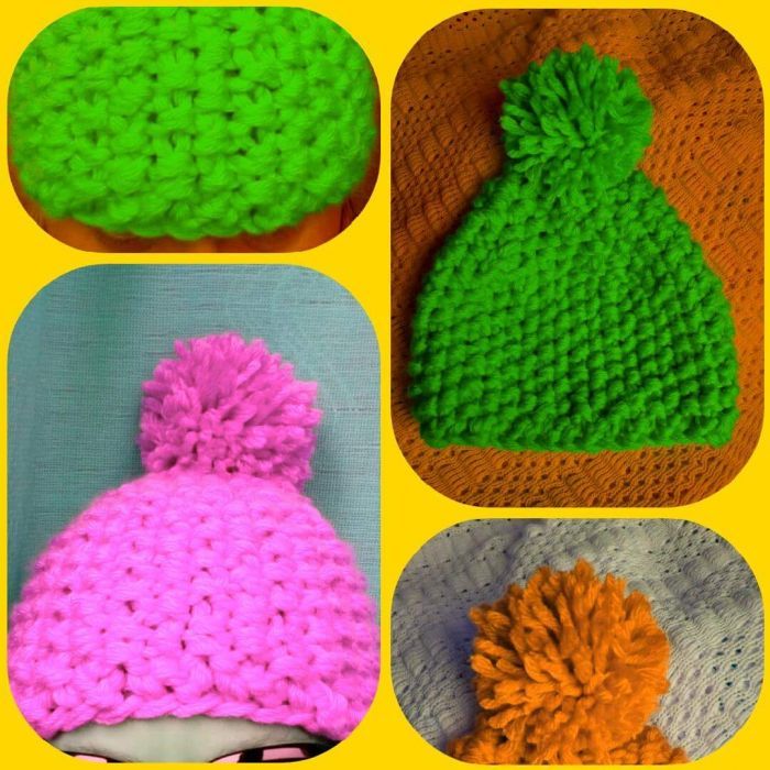 Шапки и шалове ръчно плетени