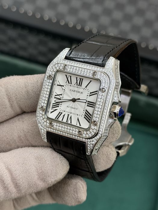 Cartier Santos 100 XL – Diamond Pavé, Automatic