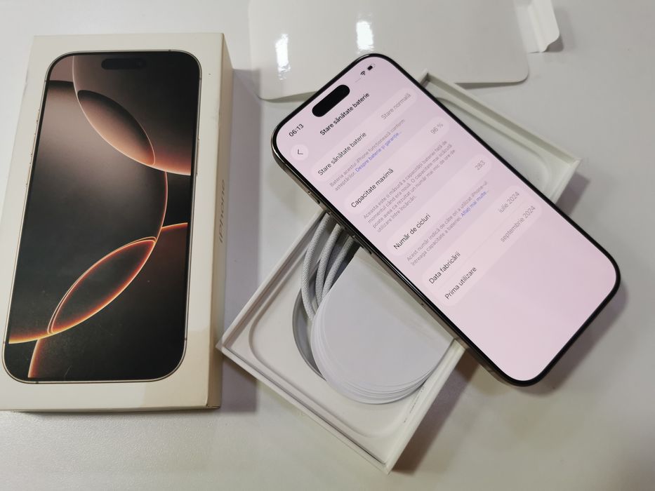 IPhone 16 Pro 256gb Desert baterie 96%