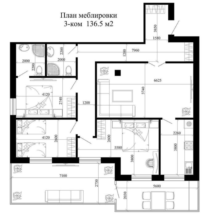 Паркентский. Продажа 4х ком. Новостройка.