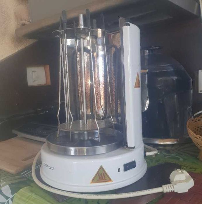 Gratar Grill vertical Rotisor frigarui electric tava scurgere rotunda