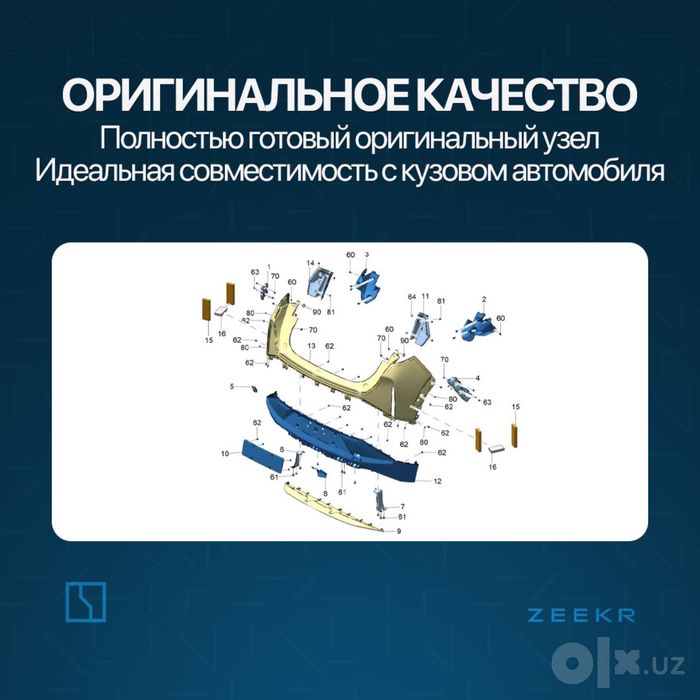Задний бампер в сборе для Zeekr X / zapchast