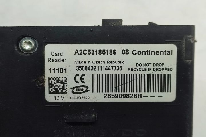 Cititor cartela A2C53185186 285909828r Renault Megane 3  [din 2008 pana  2014] seria