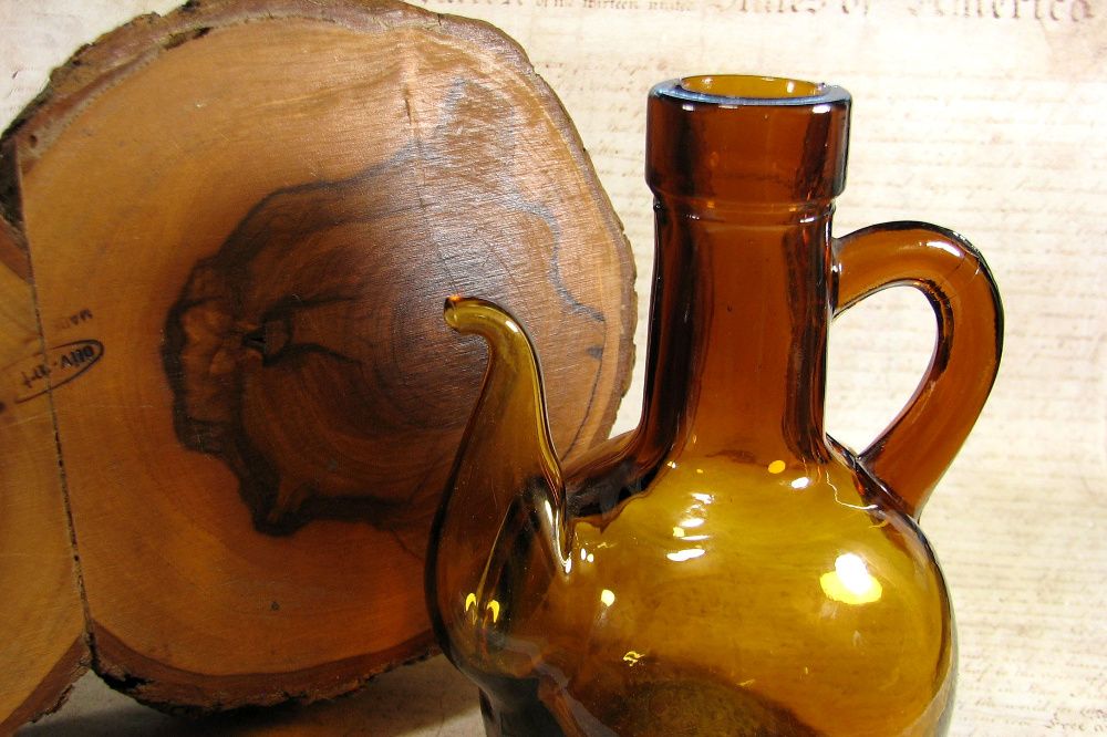 Стар Оливерник - Маслиново Дърво - Ръчно Духано Стъкло -УНИКАТ!