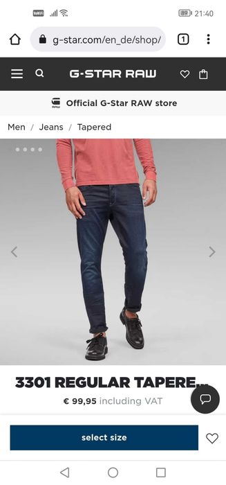 Blugi G-STAR pt barbati, W30 L32 (talie 40cm)