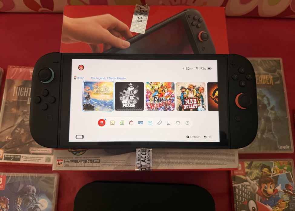 Nintendo Switch 2 - пълен комплект със 7 игри