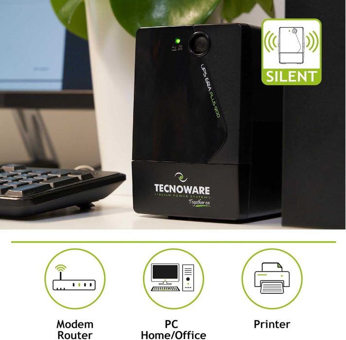 Нов, неразопакован Tecnoware УПС UPS ERA PLUS 900 УПС - 4 IEC изхода