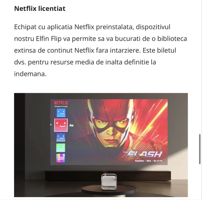 Videoproiector portabil XGIMI Elfin FLIP, 400 Iso, Wifi, SIGILAT!