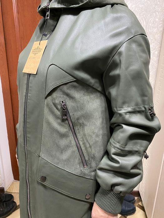 Плащ женский кожаный