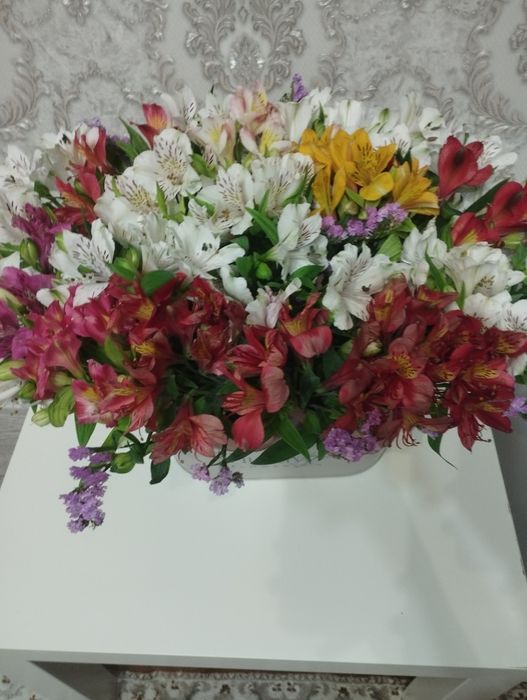 Цветы свежие сегодня подарили