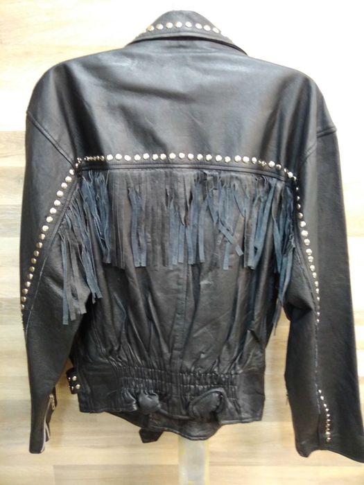 Байкерская кожаная куртка-косуха