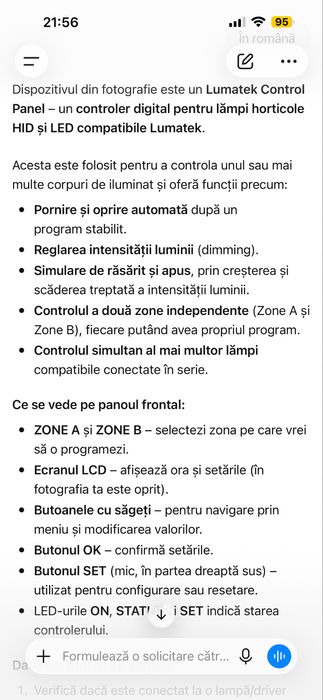 Control panel Lumatek