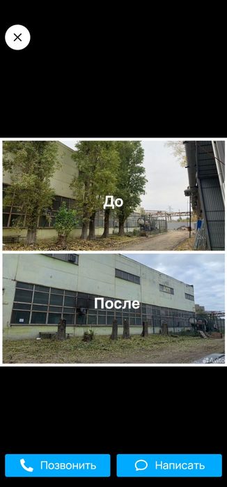 Спил деревьев, покос травы, уборка участков