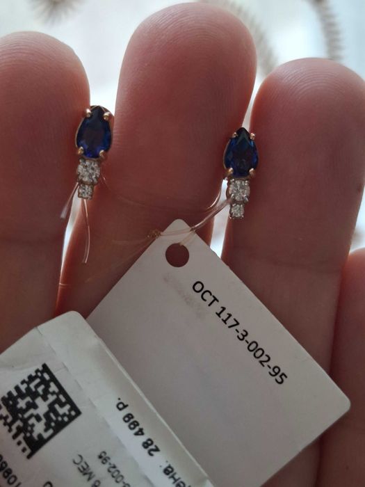 НОВЫЕ Золотые серьги тюльпан