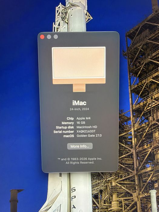 IMac 24” M4 Chip 16GB Ram/512GB Orange 2024г.