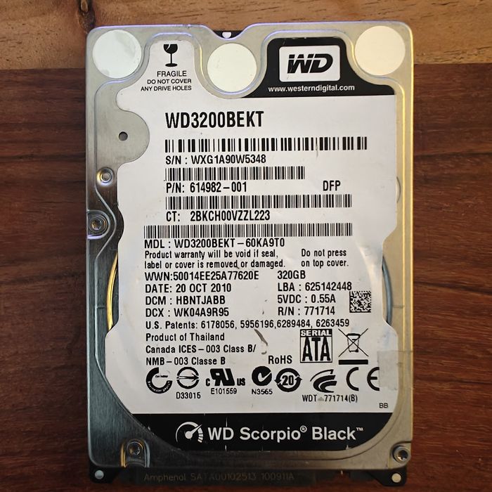 HDD Western Digital 320 GB Sata