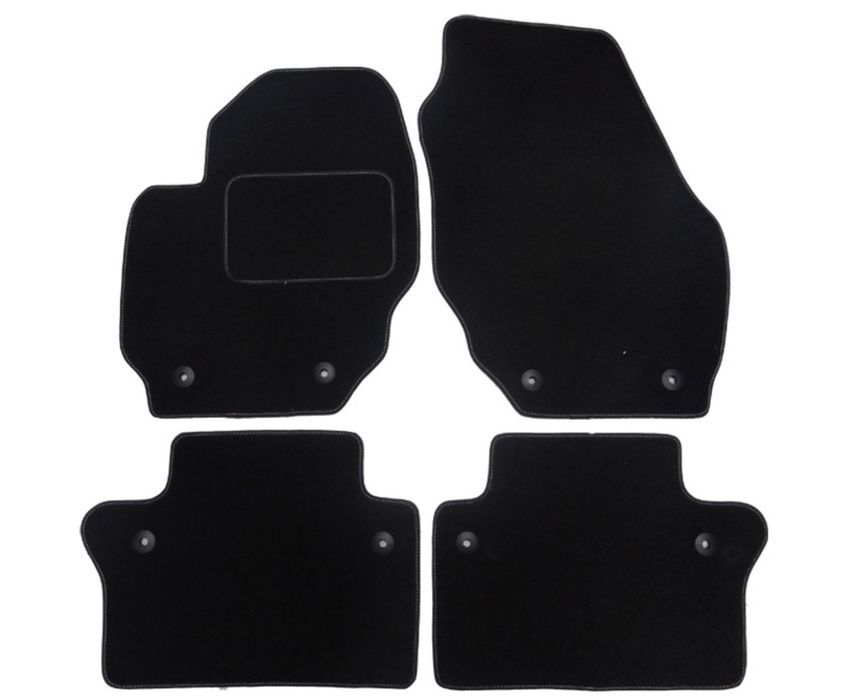Set covorase auto mocheta velur Volvo S80 (As) 04.2006-05.2013, S80 (As) 04.2013-, V70 (Bw) 03.2007-05.2016, negru