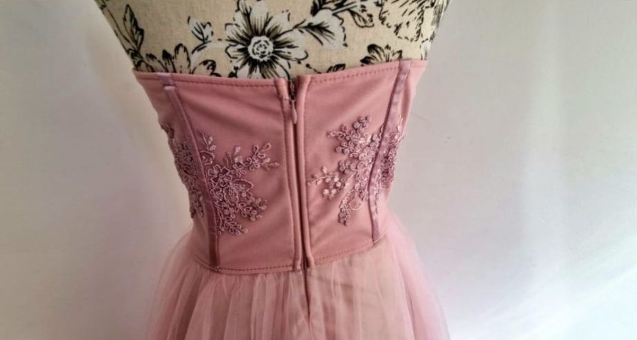 Rochie brodata manual ,rochie de seara