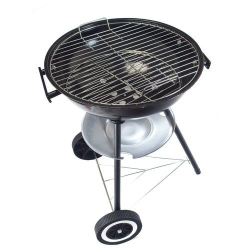 Grătar rotund cu roți și capac