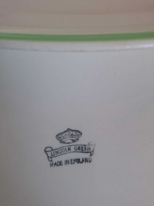 Set 2 platouri ovale Ironstone J&G Meakin – Lincoln Green – Made in England (36 cm / 30 cm)