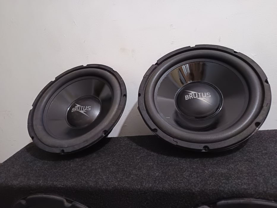 Subwoofer auto activ hifonics brutus 2x12 inch bass  masina dublu  1200 w rms