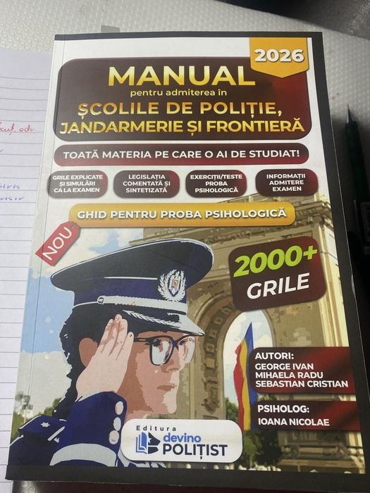 Manual Devino Politist pentru admiterea la școlile de Poliție 2026
