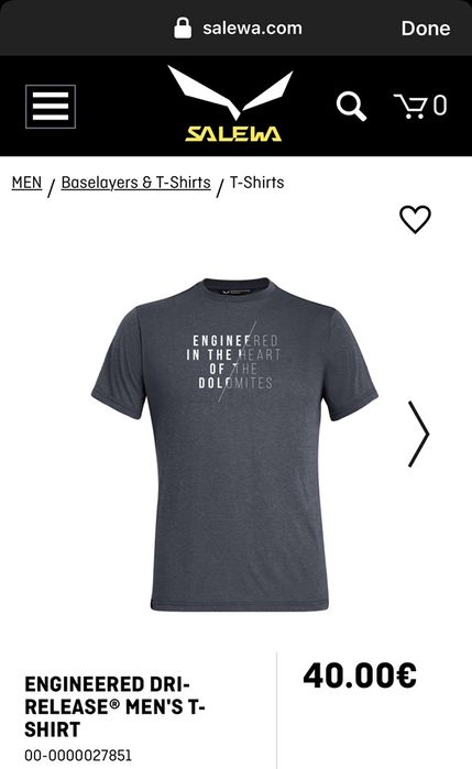 Salewa engineered dri-release