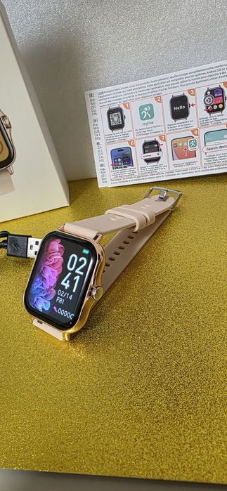 ‼️Smart Watch Auriu cu Bluettoth ‼️